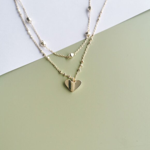 Kendra Scott Ari Heart Necklace - Gold - Picture 2 of 5
